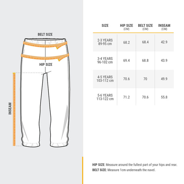 Decathlon Quechua Kids’ MH100 Waterproof Hiking Overpants – Ages 2–6 Asphalt Blue