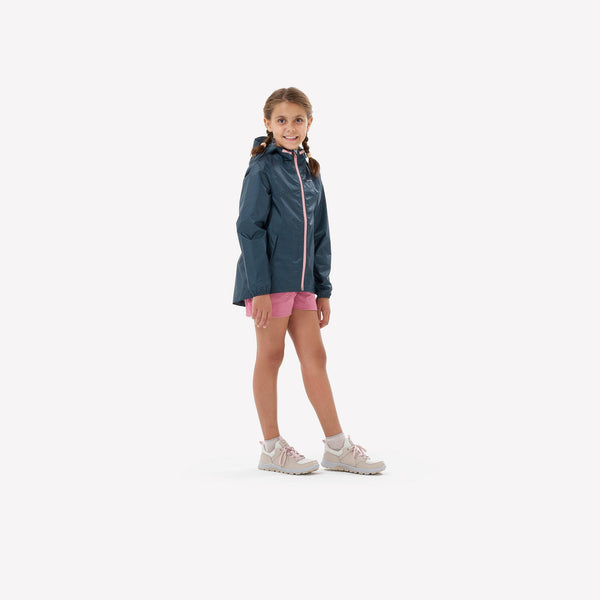 Decathlon Quechua Kids’ MH150 Waterproof Hiking Jacket – Ages 7–15 Storm Gray