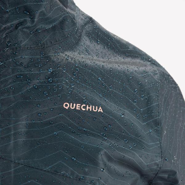 Decathlon Quechua Kids’ MH150 Waterproof Hiking Jacket – Ages 7–15 Storm Gray