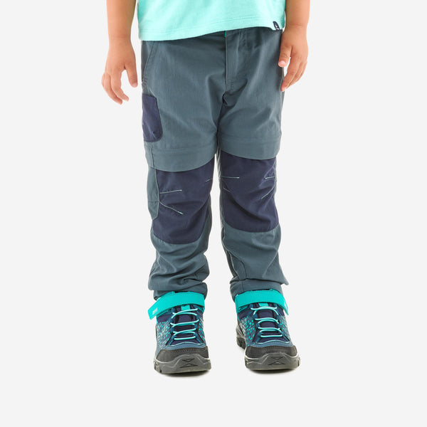 Decathlon Quechua Kids' MH500 Convertible Hiking Pants - Ages 2-6 Storm Gray