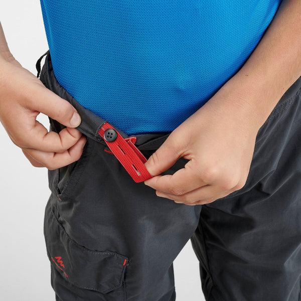 Decathlon Quechua Kids’ MH500 Convertible Hiking Pants - Ages 7-15 Carbon Gray