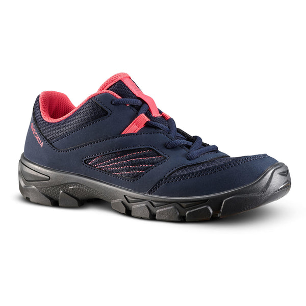Decathlon Quechua Kids’ NH100 Lace-Up Hiking Shoes Steel Blue Decathlon Quechua Kids’ NH100 Lace-Up Hiking Shoes Steel Blue