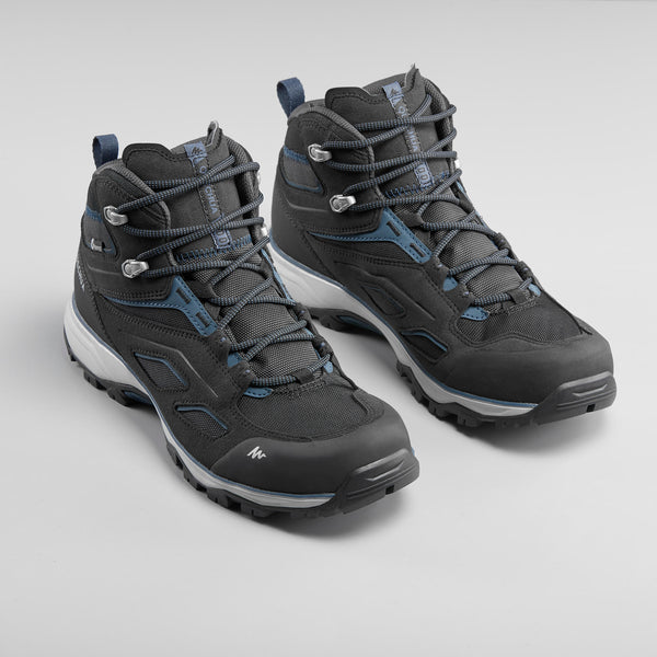 Decathlon Quechua Men's MH100 Waterproof Mid Hiking Boots Black