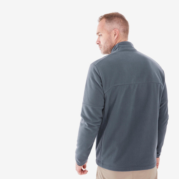 Decathlon Quechua Men's MH500 Full Zip Fleece Hiking Jacket Abyss Gray