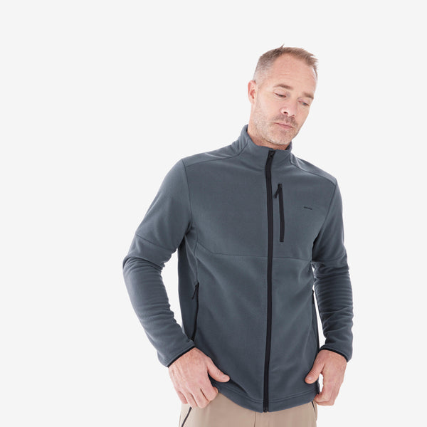 Decathlon Quechua Men's MH500 Full Zip Fleece Hiking Jacket Abyss Gray