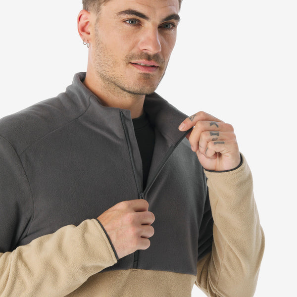 Decathlon Quechua Men’s MH500 Half-Zip Hiking Fleece Sand