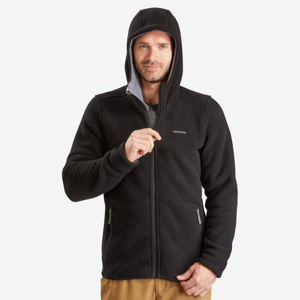 Decathlon Quechua Men's NH500 Warm Hiking Fleece Jacket Black