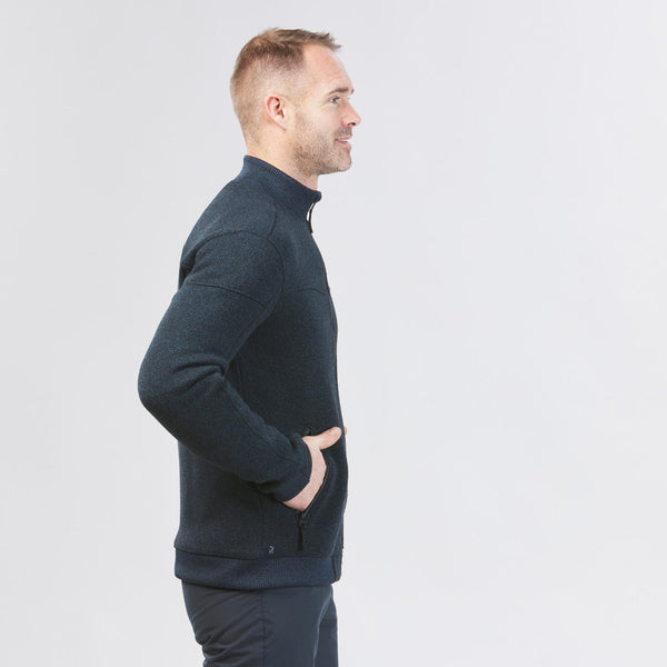 Decathlon Quechua Men's SH100 Fleece Winter Jacket Asphalt Blue