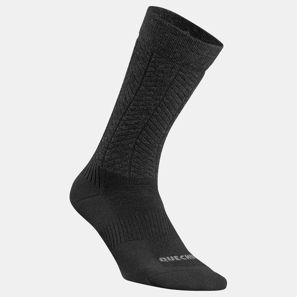 Decathlon Quechua SH500 Mid 2-Pair Winter Hiking Warm Socks Black