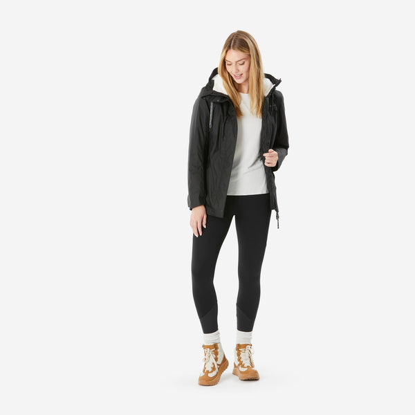 Decathlon Quechua Women's NH500 Waterproof Winter Jacket Black