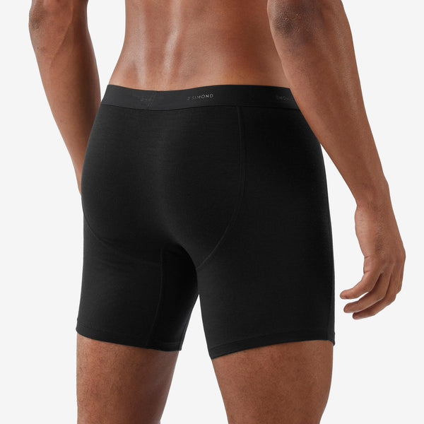 Decathlon Simond Men's MT500 Merino Wool Boxer Briefs Black