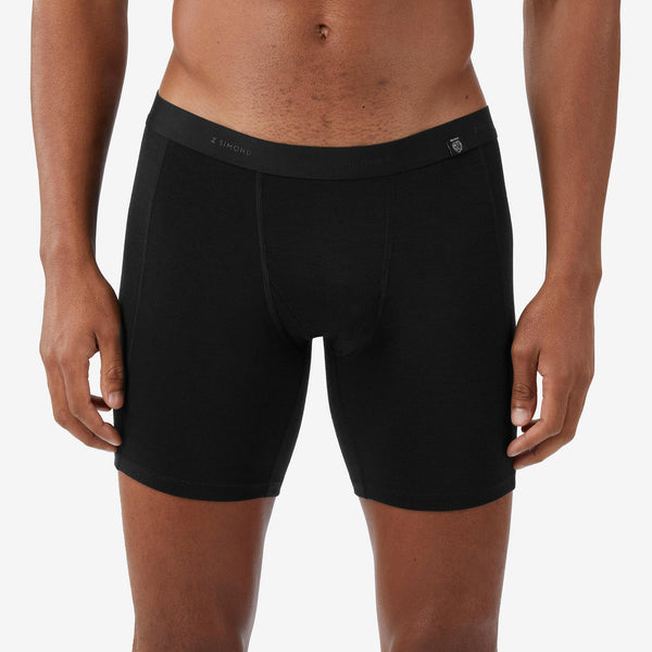 Decathlon Simond Men's MT500 Merino Wool Boxer Briefs Black