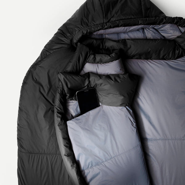 Decathlon Simond MT500 41°F Polyester Sleeping Bag Smoked Black