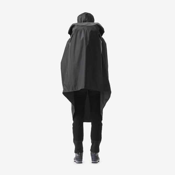 Decathlon Simond MT500 60L Hiking Rain Poncho Black