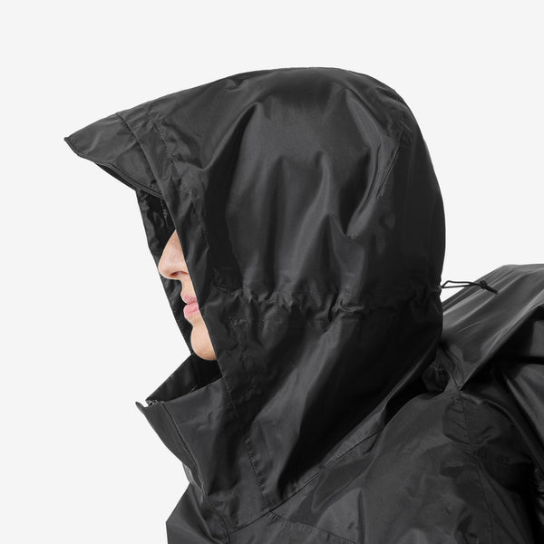 Decathlon Simond MT500 60L Hiking Rain Poncho Black