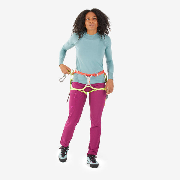 Decathlon Simond Women's Alpinism Seamless Wool Long-Sleeve Shirt Frosty Turquoise