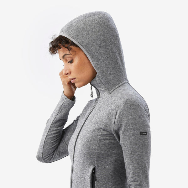 Decathlon Simond Women's Merino And Lyocell Hooded Jacket Merino Fresh Pewter