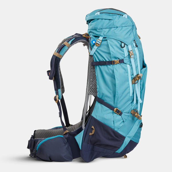 Decathlon Simond Women's MT500 Air 45+10 L Backpacking Pack Gray Blue