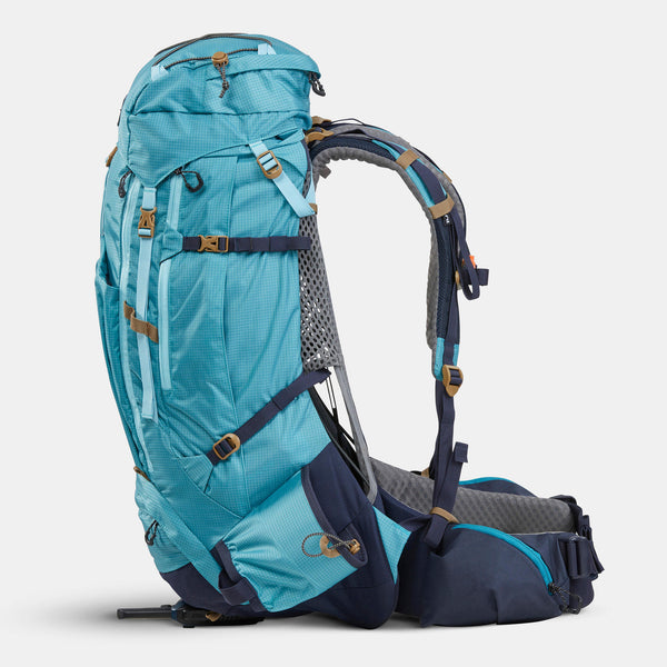 Decathlon Simond Women's MT500 Air 45+10 L Backpacking Pack Gray Blue