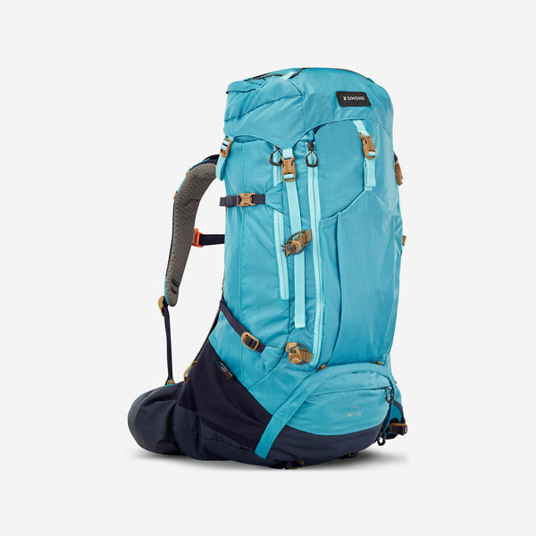 Decathlon Simond Women's MT500 Air 45+10 L Backpacking Pack Gray Blue