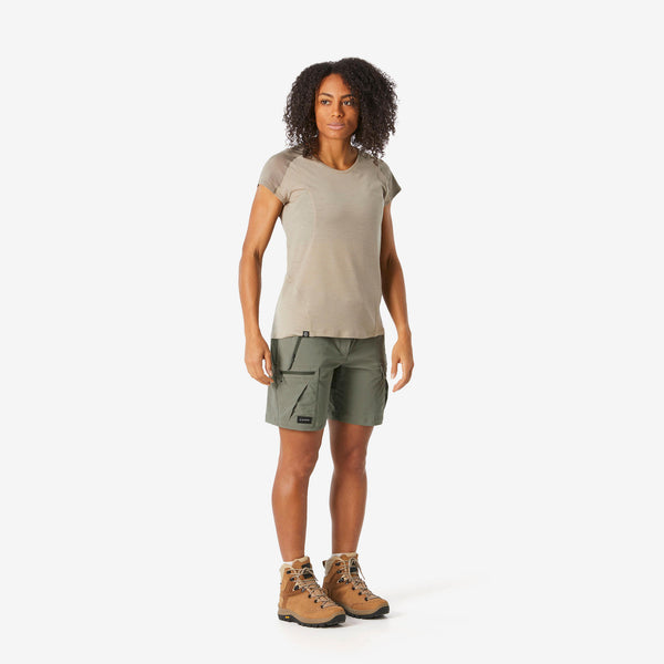 Decathlon Simond Women's MT500 Hiking Shorts Khaki Brown