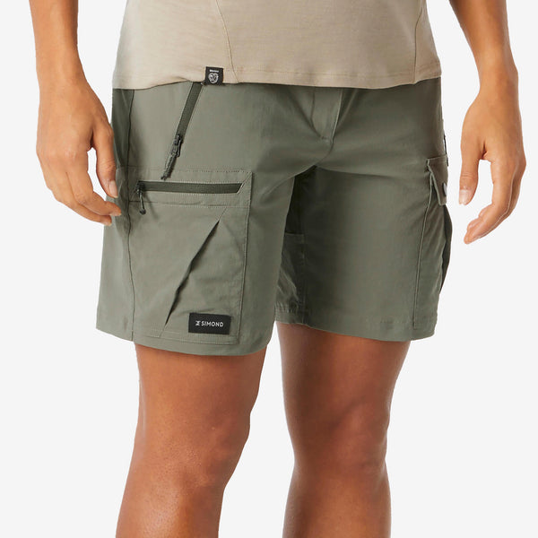 Decathlon Simond Women's MT500 Hiking Shorts Khaki Brown