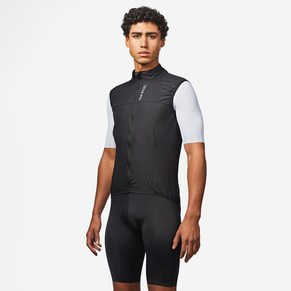 Decathlon Van Rysel Men's Ultralight Cycling Wind Vest Smoked Black
