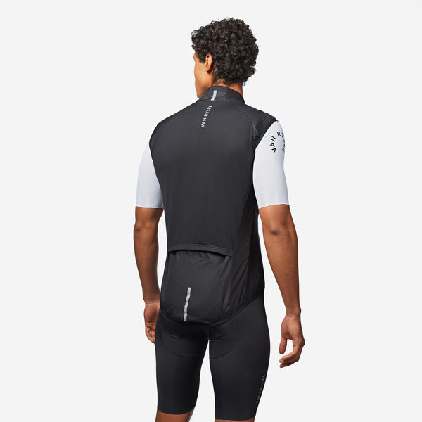 Decathlon Van Rysel Men's Ultralight Cycling Wind Vest Smoked Black