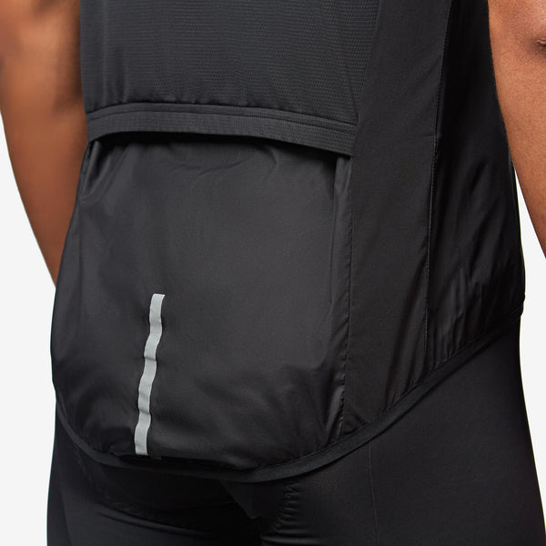 Decathlon Van Rysel Men's Ultralight Cycling Wind Vest Smoked Black