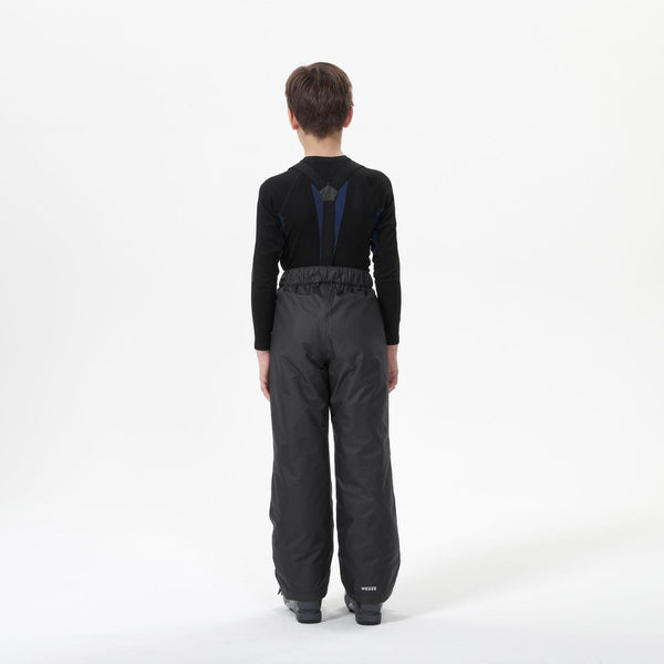 Decathlon Wedze Kids' 100 Warm Waterproof Snow Pants Carbon Gray