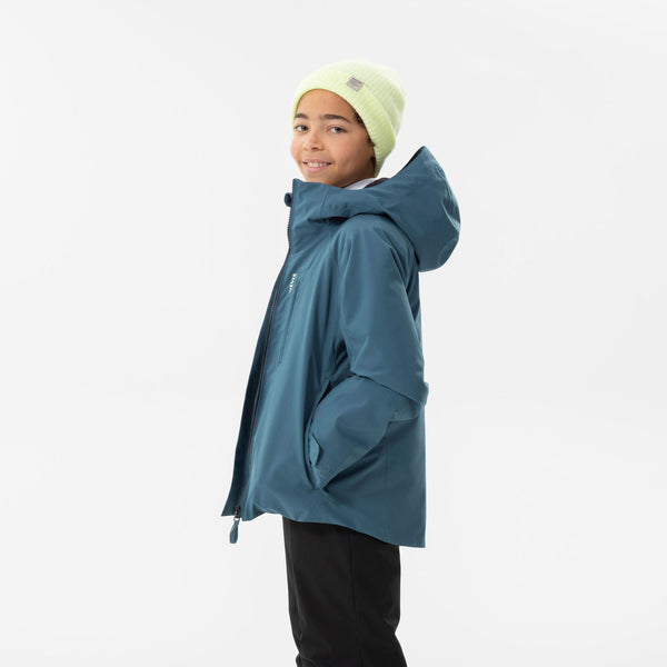 Decathlon Wedze Kids' 550 Warm Waterproof Ski Jacket Deep Teal