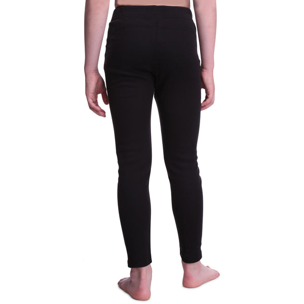 Decathlon Wedze Kids' BL100 Thermal Ski Base Layer Bottom Smoked Black