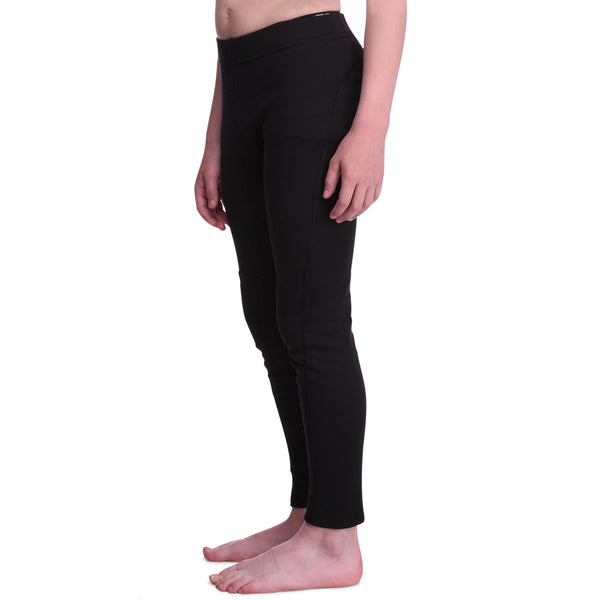 Decathlon Wedze Kids' BL100 Thermal Ski Base Layer Bottom Smoked Black