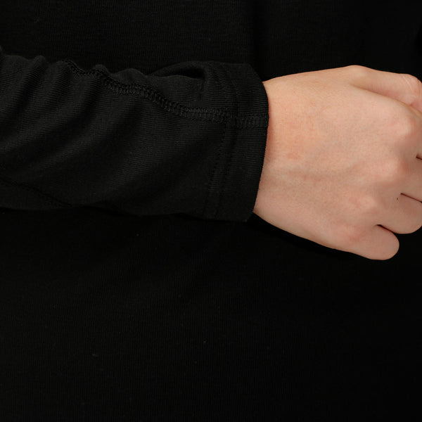 Decathlon Wedze Kids' BL100 Thermal Ski Base Layer Top Smoked Black