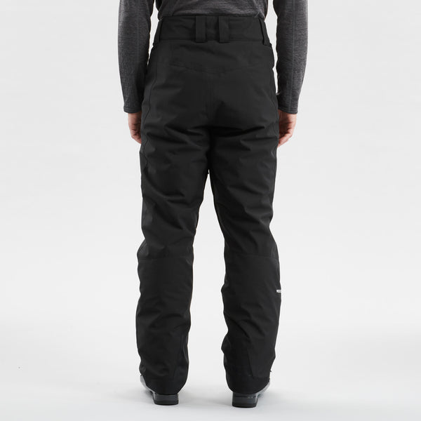 Decathlon Wedze Men's 500 Warm Waterproof Snow Pants Smoked Black