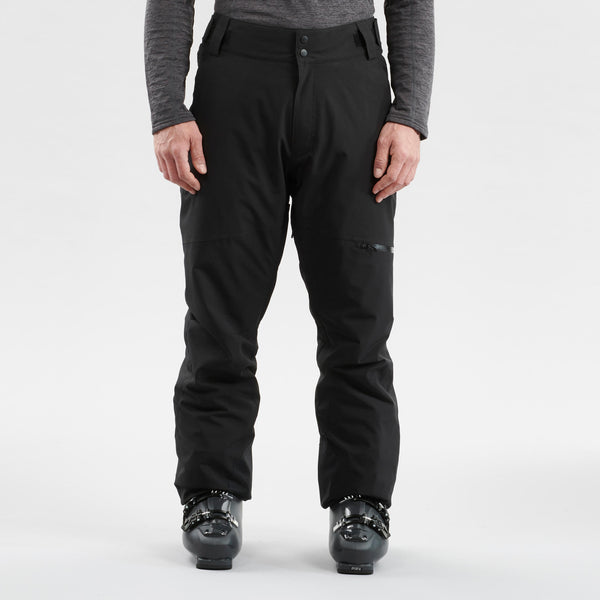 Decathlon Wedze Men's 500 Warm Waterproof Snow Pants Smoked Black
