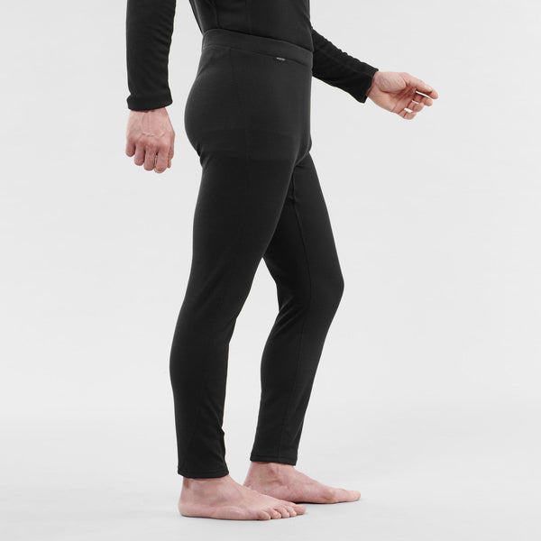 Decathlon Wedze Men's BL100 Ski Base Layer Bottoms Black