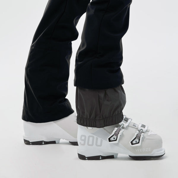 Decathlon Wedze Women's 500 Slim Waterproof Snow Pants Smoked Black
