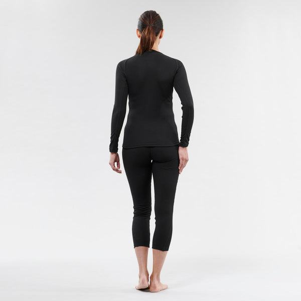Decathlon Wedze Women's BL100 Thermal Base Layer Top Black