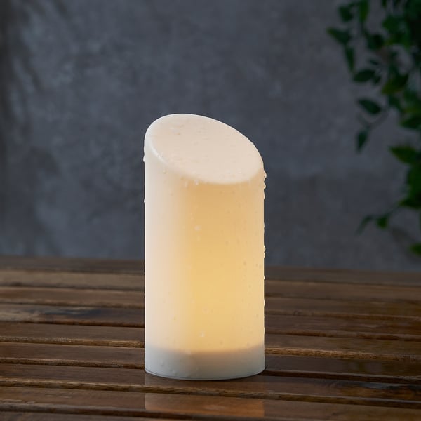 IKEA ÄDELLÖVSKOG LED Block Candle White/indoor/outdoor 6 1/4 "