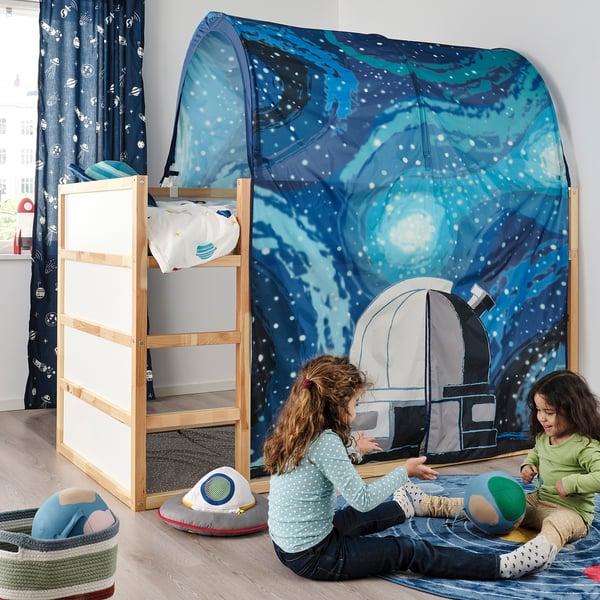 IKEA AFTONSPARV Curtains With Tie-backs 1 Pair Space Blue/white 47x98 "