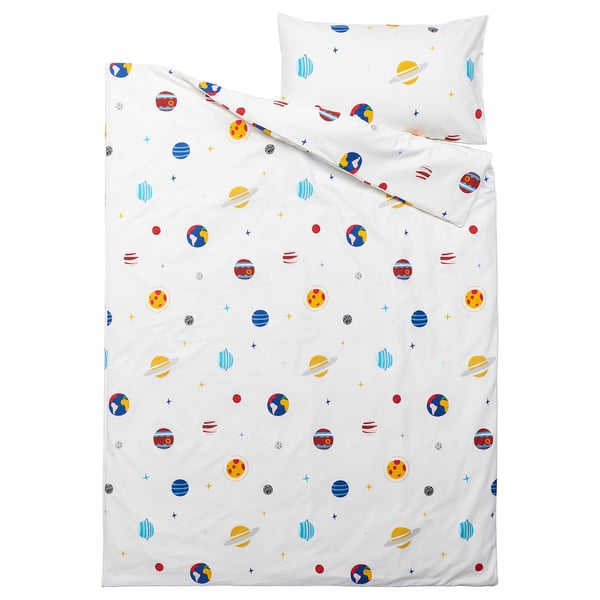 IKEA AFTONSPARV Duvet Cover And Pillowcase(s) Space/multicolor Twin
