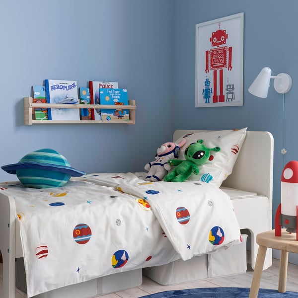 IKEA AFTONSPARV Duvet Cover And Pillowcase(s) Space/multicolor Twin
