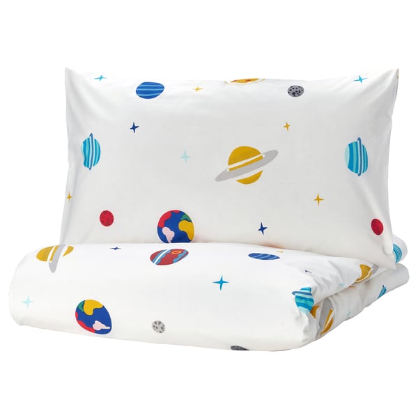 IKEA AFTONSPARV Duvet cover and pillowcase(s) space/multicolor Twin