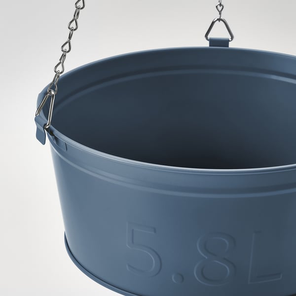 IKEA ÅKERBÄR Hanging Planter Indoor/outdoor Dark Blue 10 ¾ "