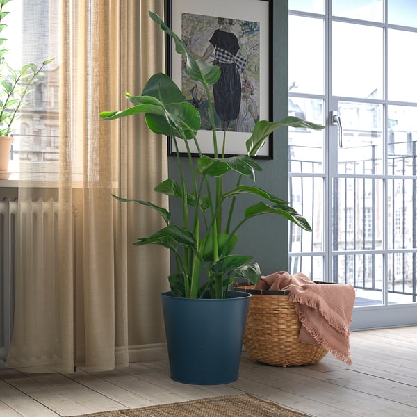 IKEA ÅKERBÄR Plant Pot Indoor/outdoor Dark Blue 12 ½ "