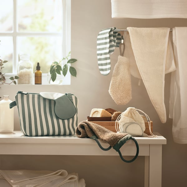 IKEA ÅKERRÄTTIKA Reusable Cleansing Pads With Bag White/green