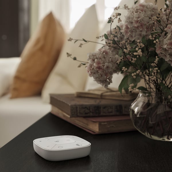 IKEA AKTERSKARP LED Ceiling Fan With Light Dimmable/wood Effect Dark Gray