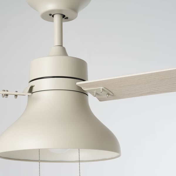 IKEA AKTERSTAGAD Ceiling Fan With Light Wood Effect Beige