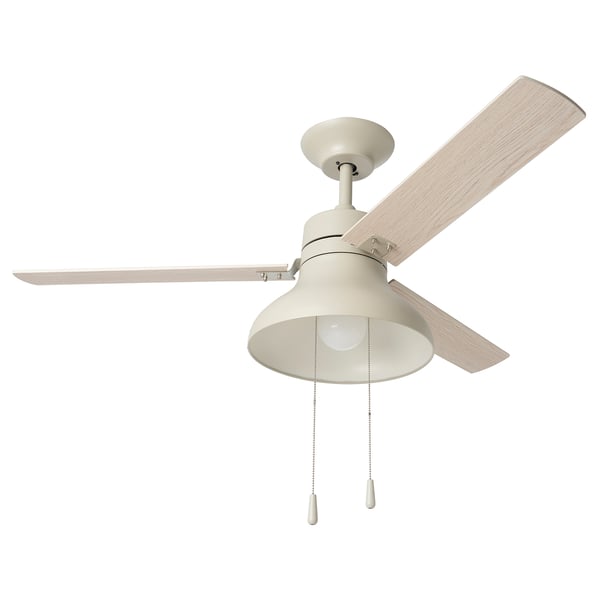IKEA AKTERSTAGAD Ceiling fan with light wood effect beige